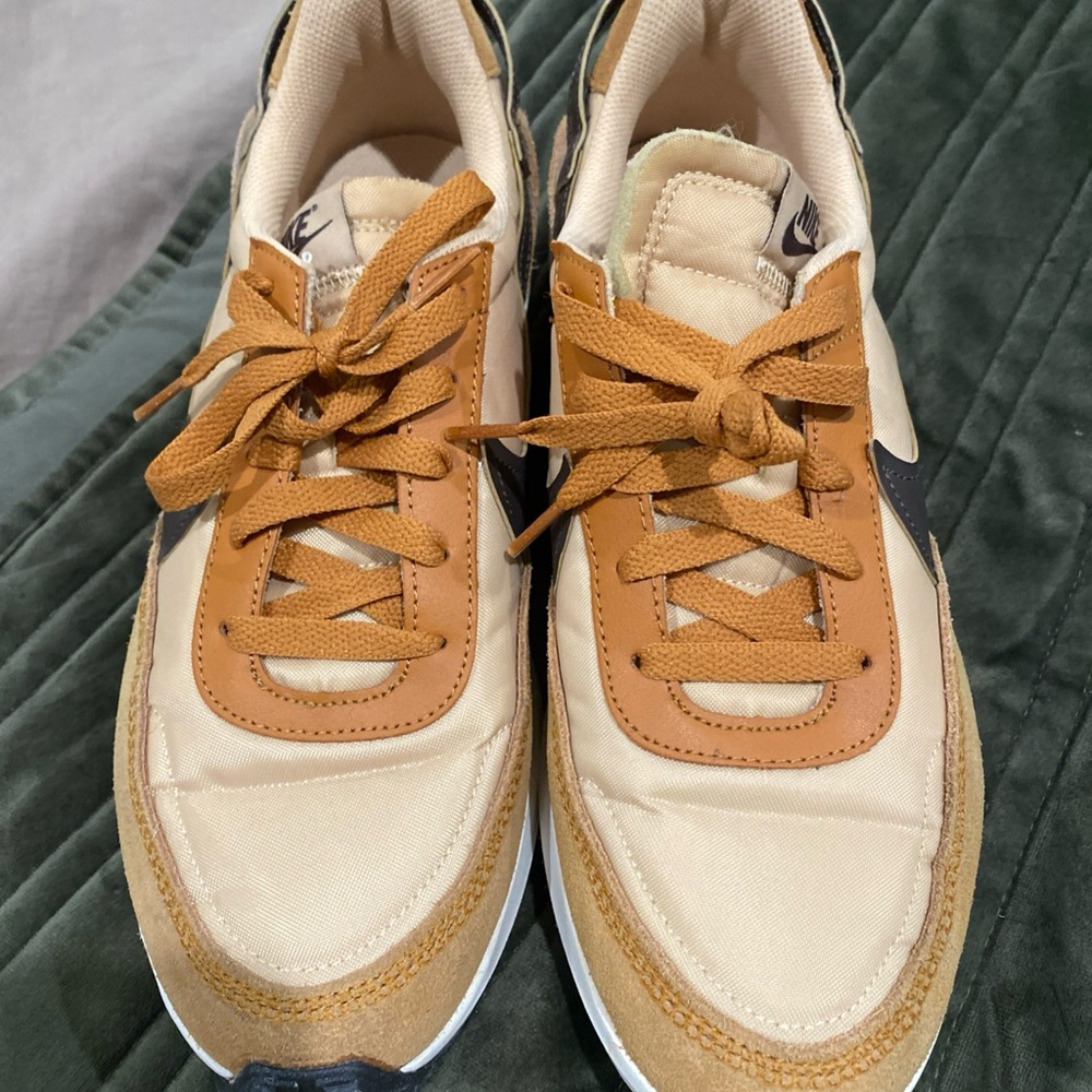 Nike Tan and Cream Retro-Inspired Sneakers